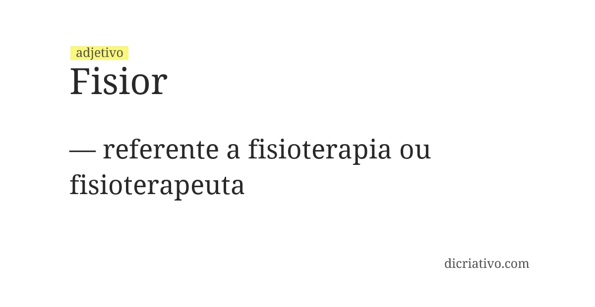 Significado de fisior