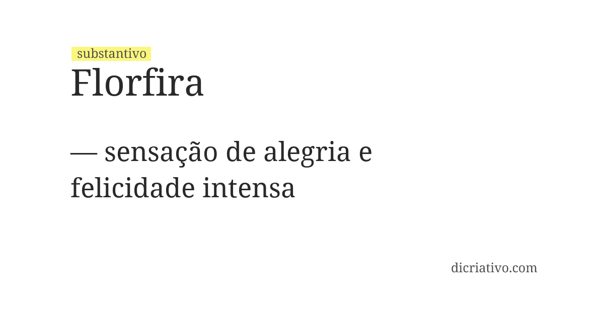 Significado de florfira