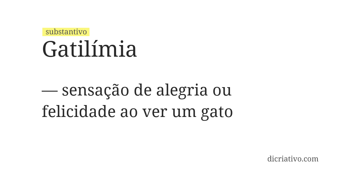 Significado de gatilímia