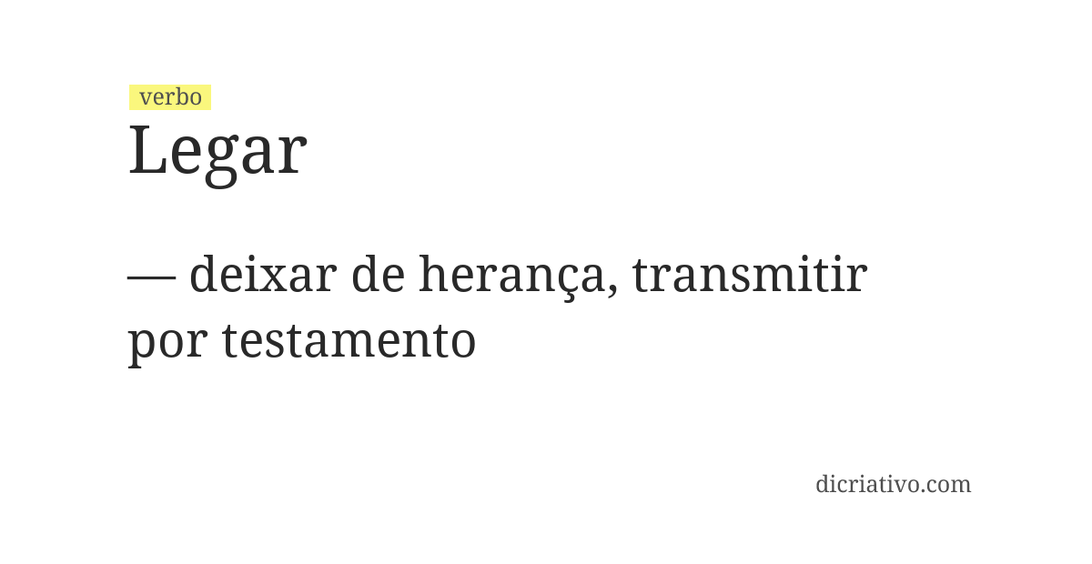 Significado de legar