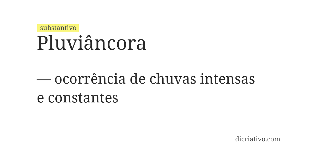 Significado de pluviâncora