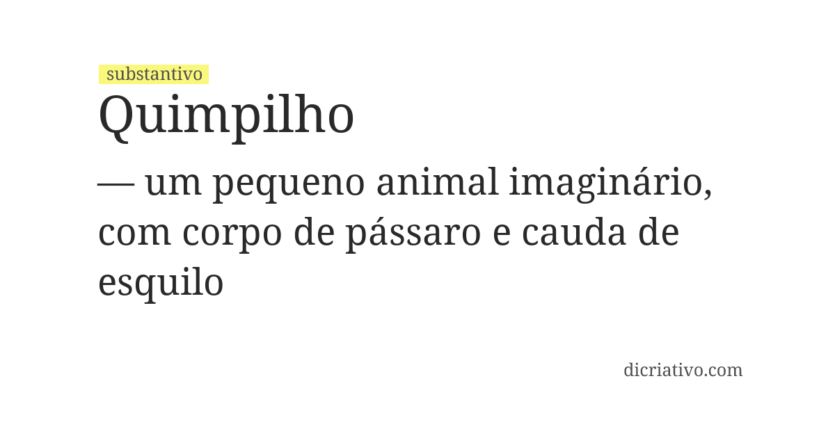 Significado de quimpilho