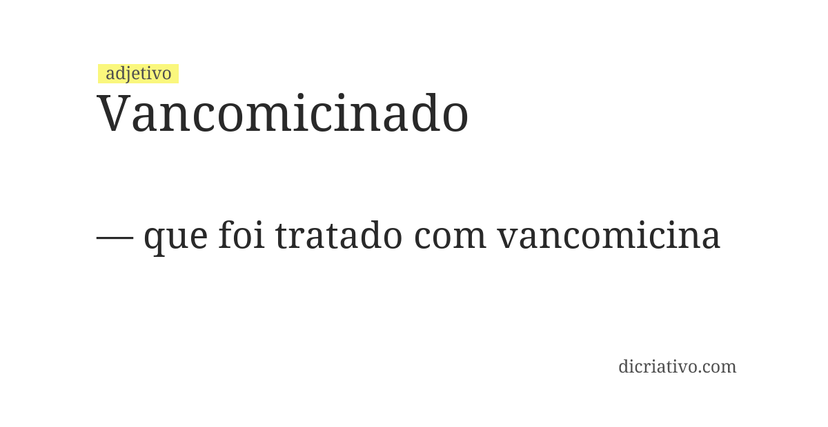 Significado de vancomicinado