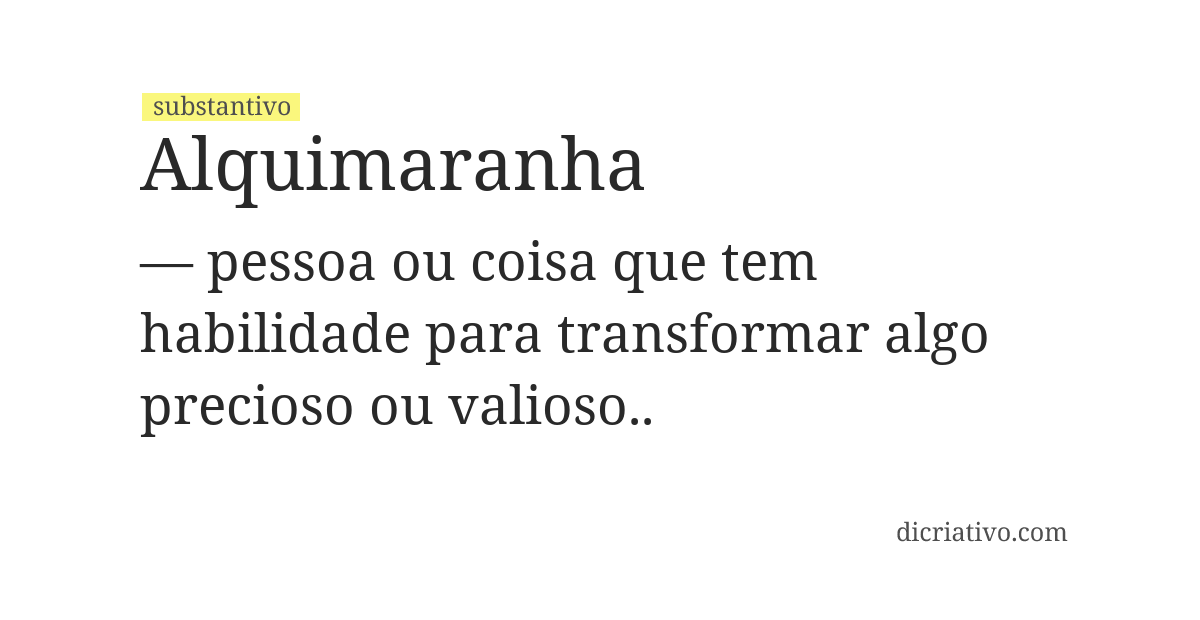 Significado de alquimaranha