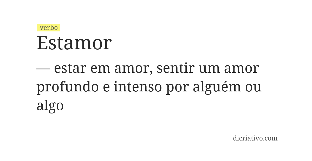 Significado de estamor