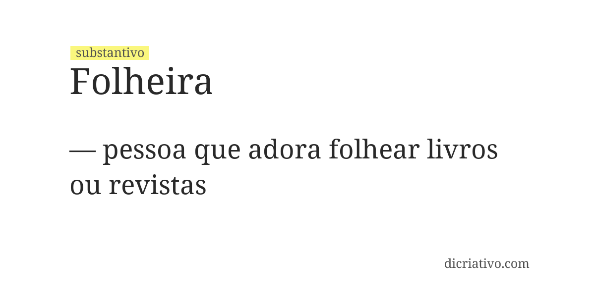 Significado de folheira