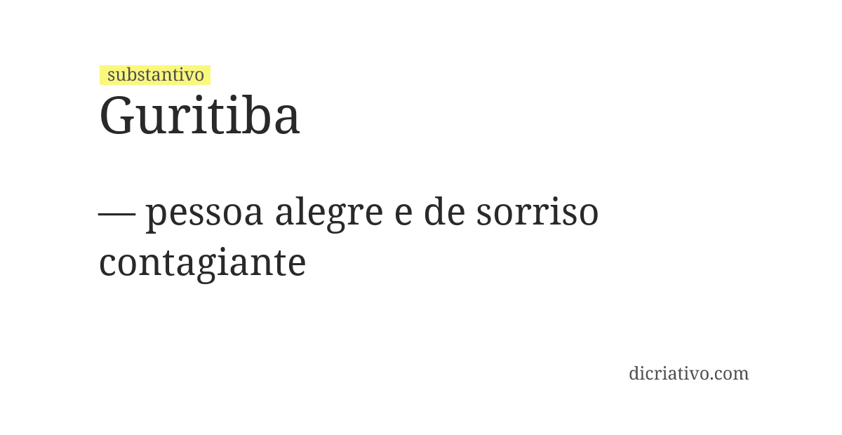 Significado de guritiba