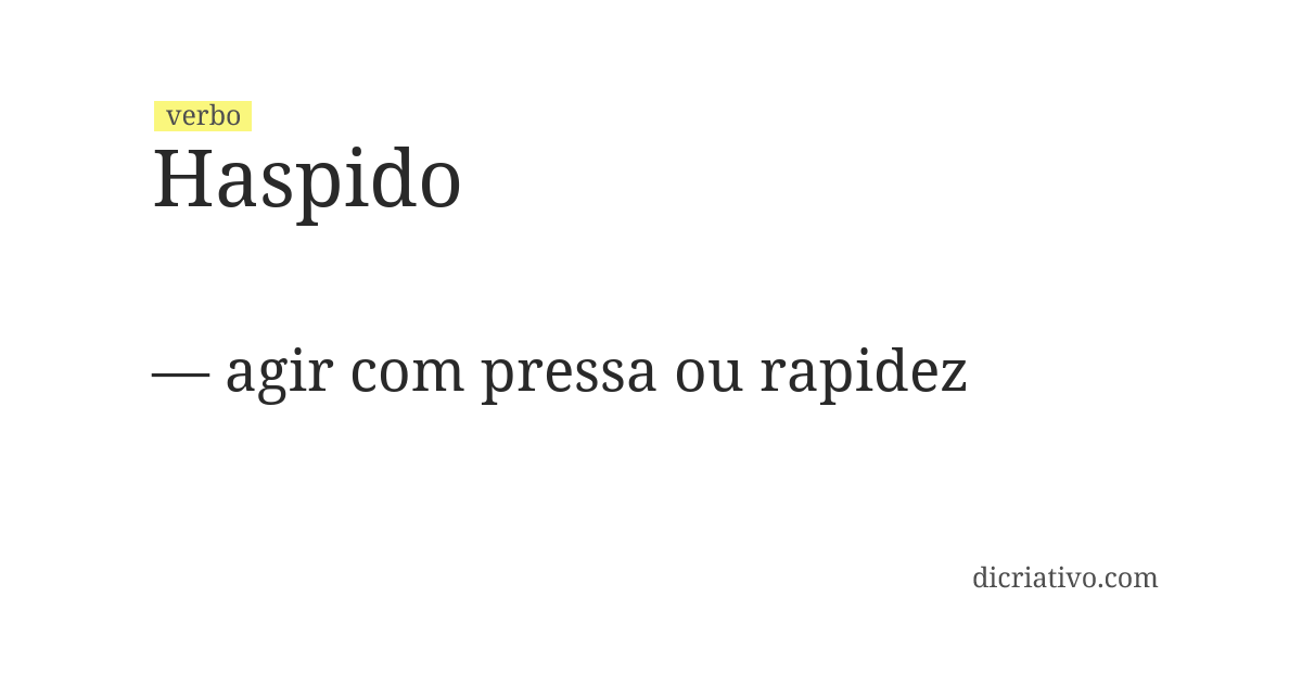 Significado de haspido
