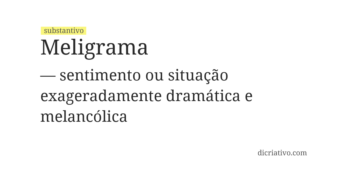 Significado de meligrama