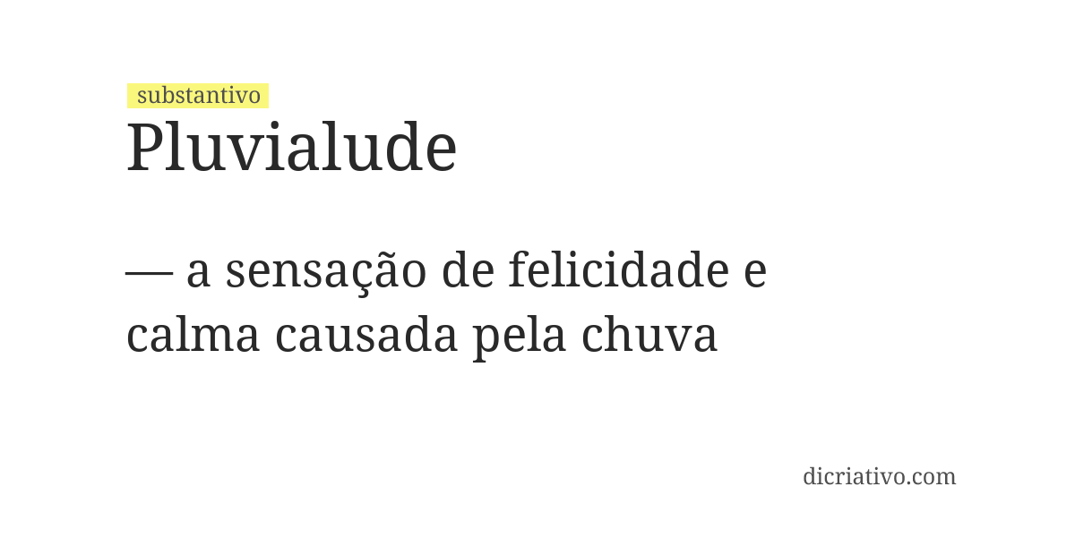 Significado de pluvialude