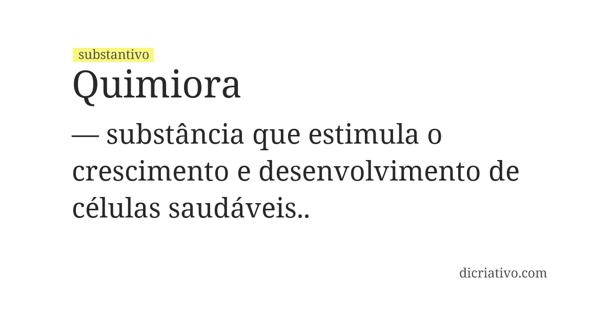 Significado de quimiora