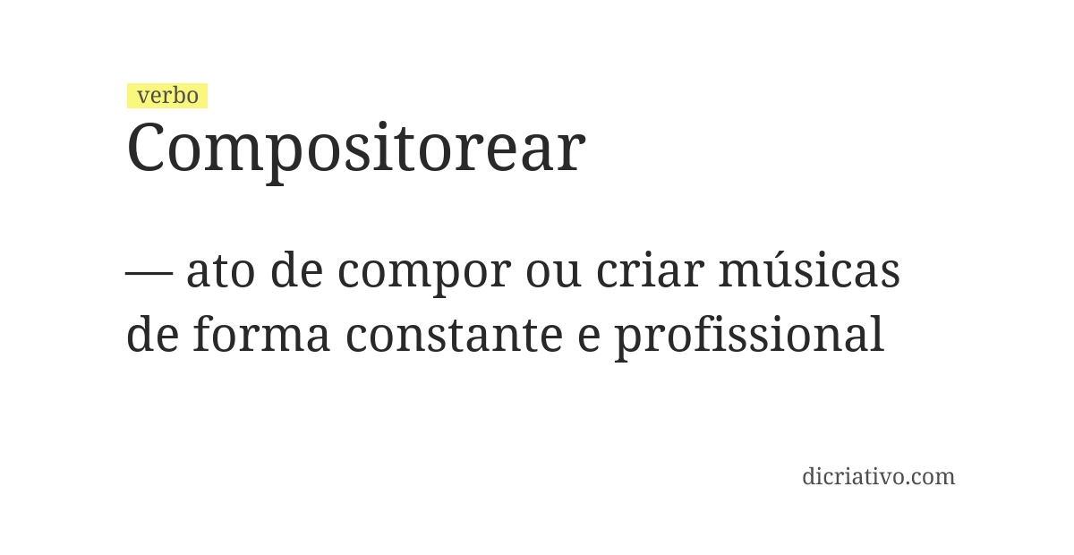 Significado de compositorear