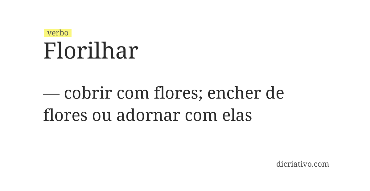 Significado de florilhar