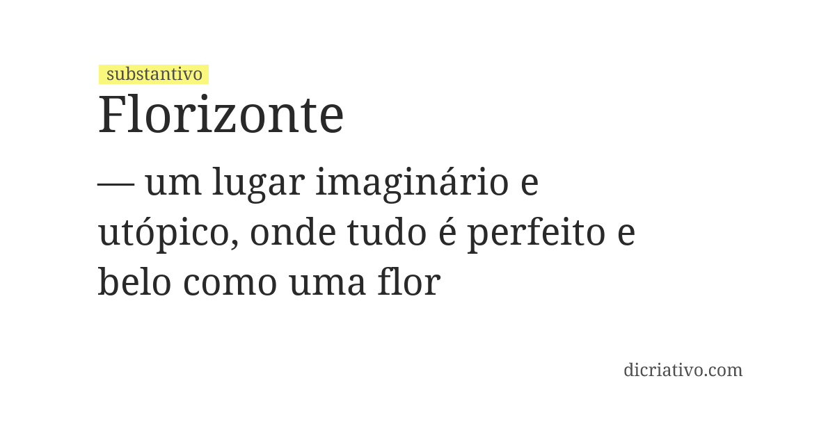 Significado de florizonte