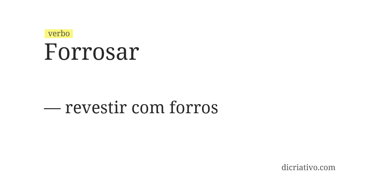 Significado de forrosar