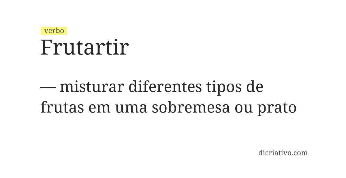 Significado de frutartir