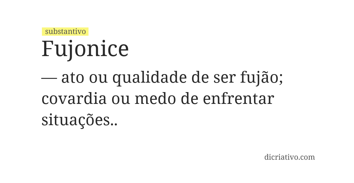 Significado de fujonice