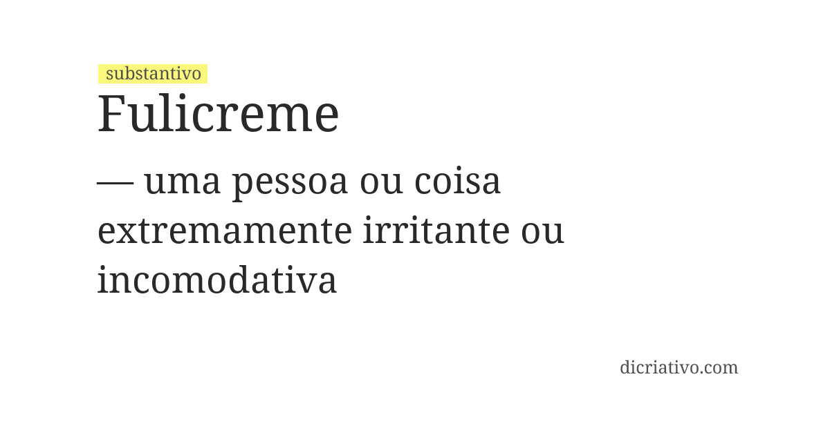 Significado de fulicreme