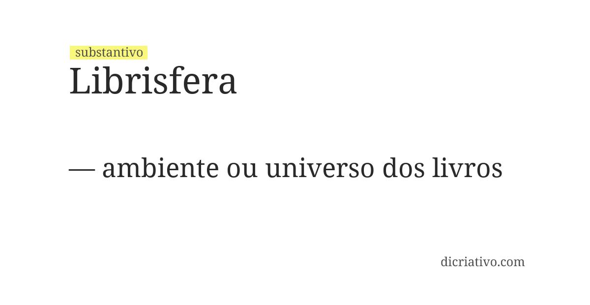 Significado de librisfera