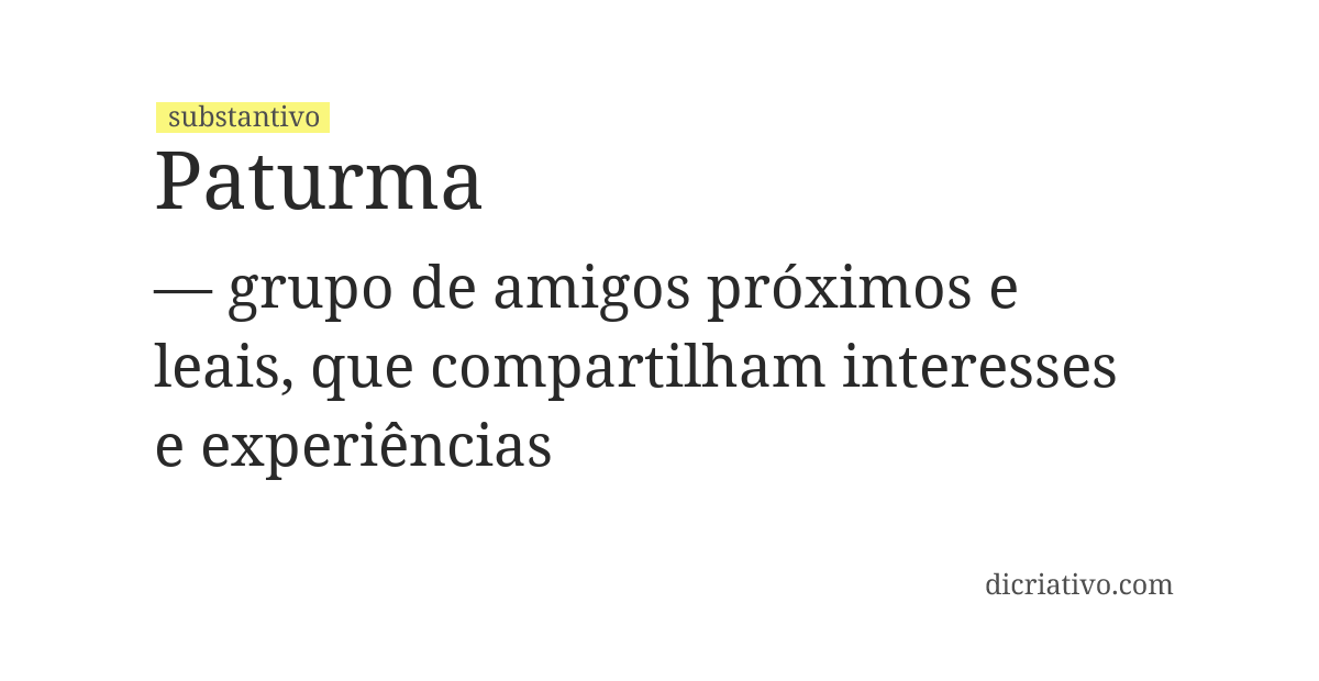 Significado de paturma