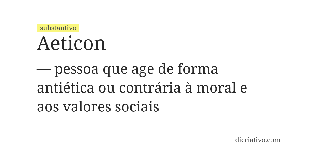 Significado de aeticon