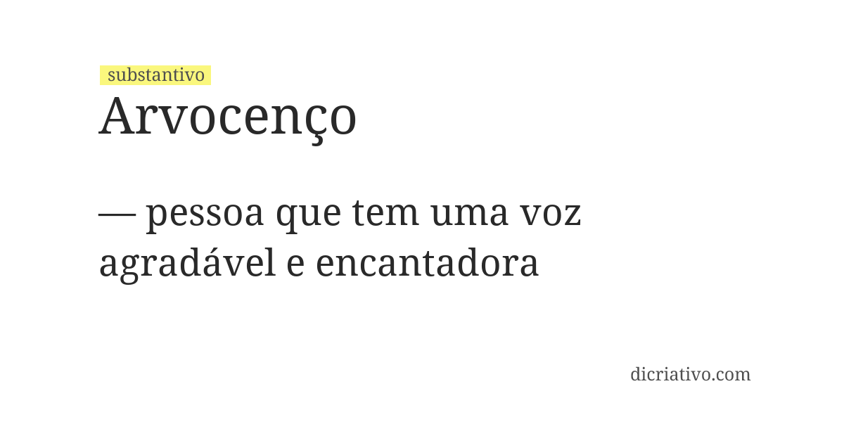 Significado de arvocenço