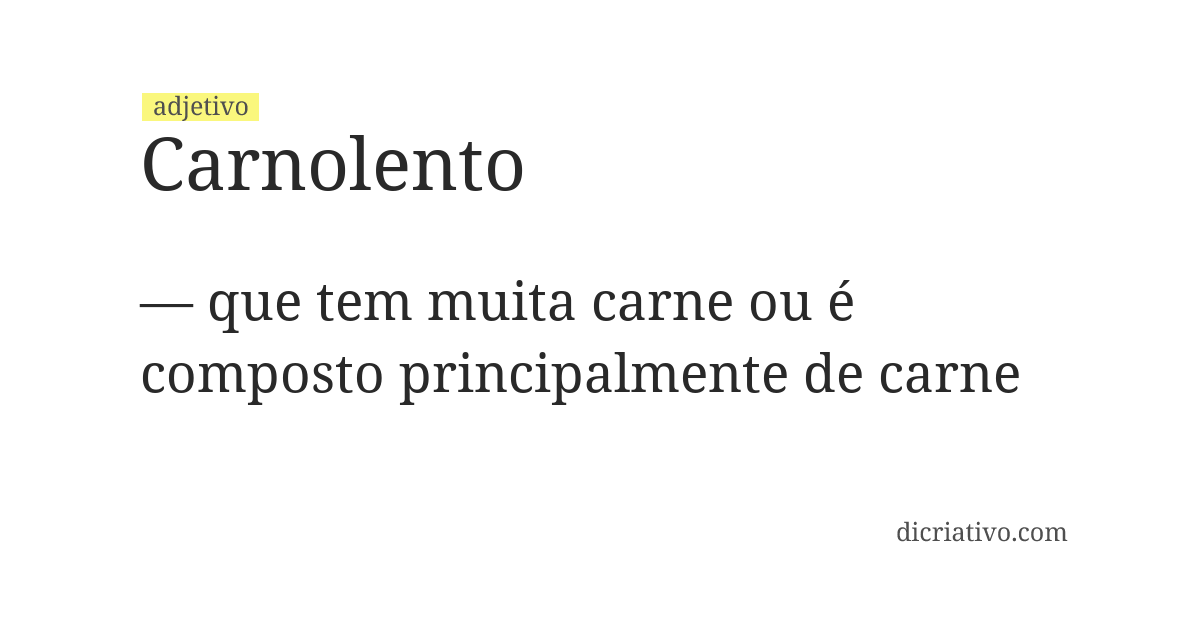 Significado de carnolento