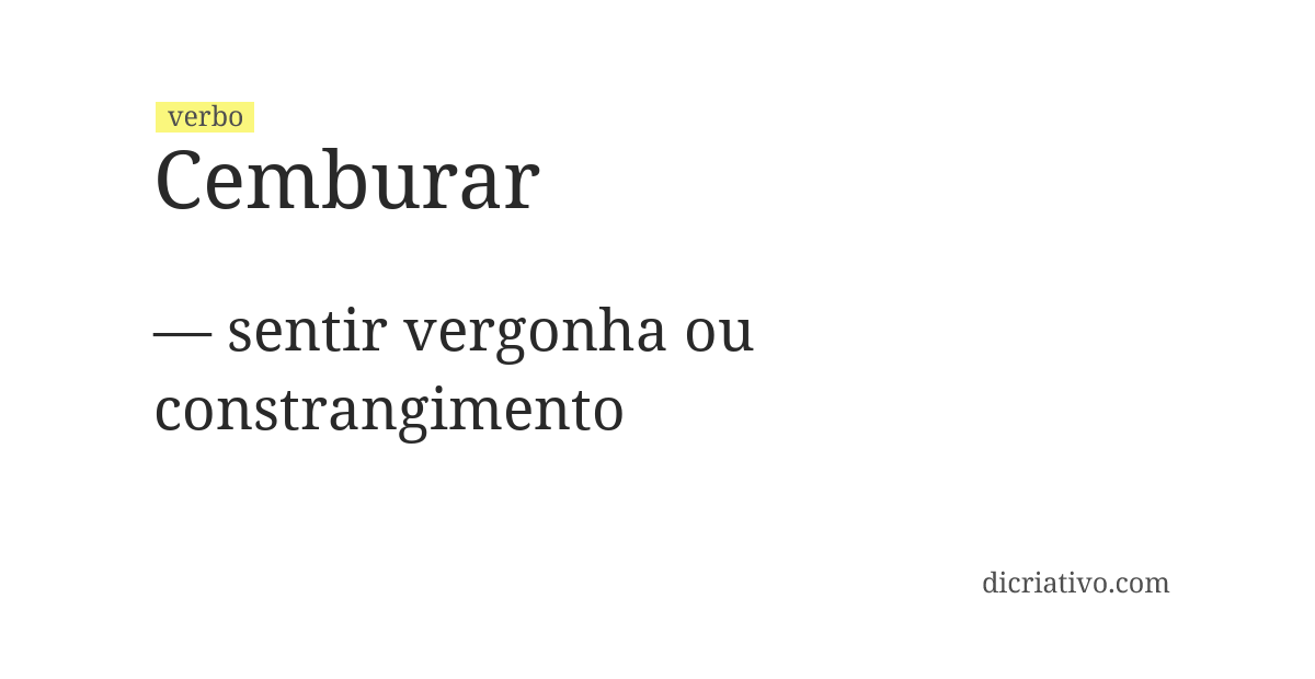 Significado de cemburar