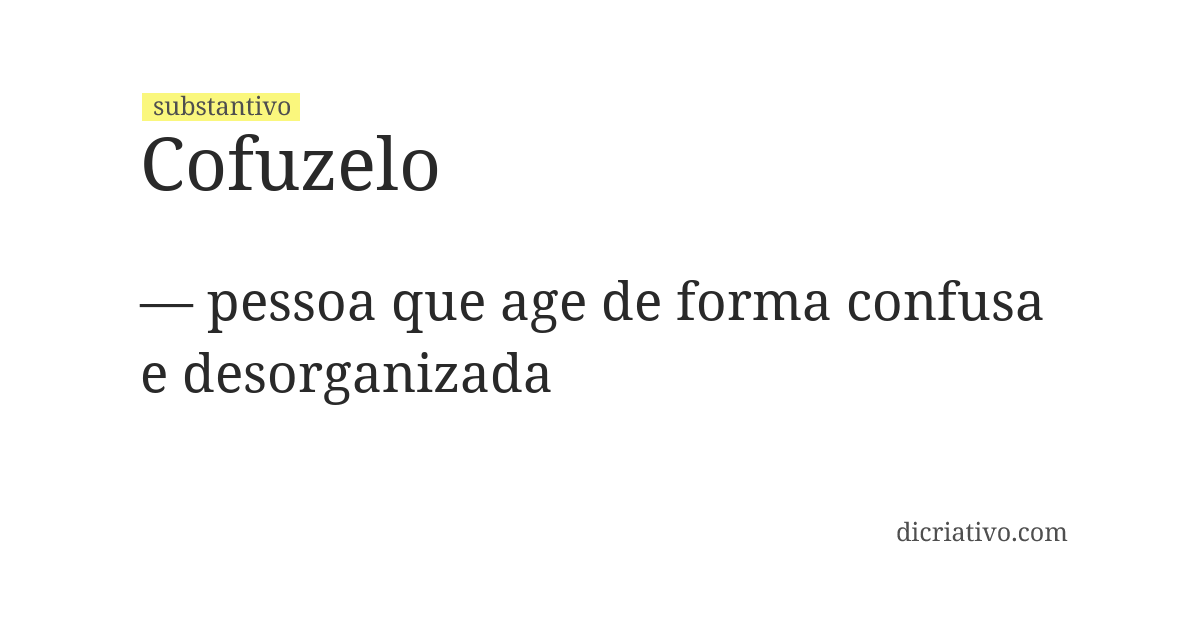 Significado de cofuzelo