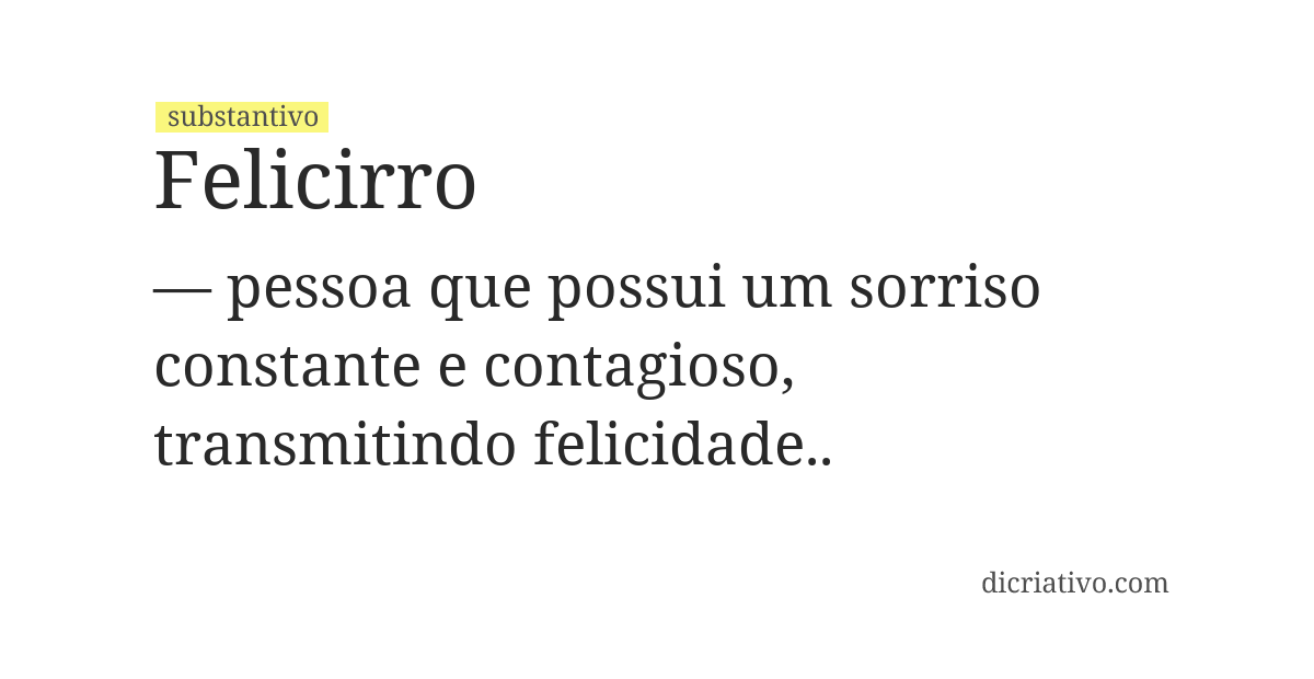 Significado de felicirro