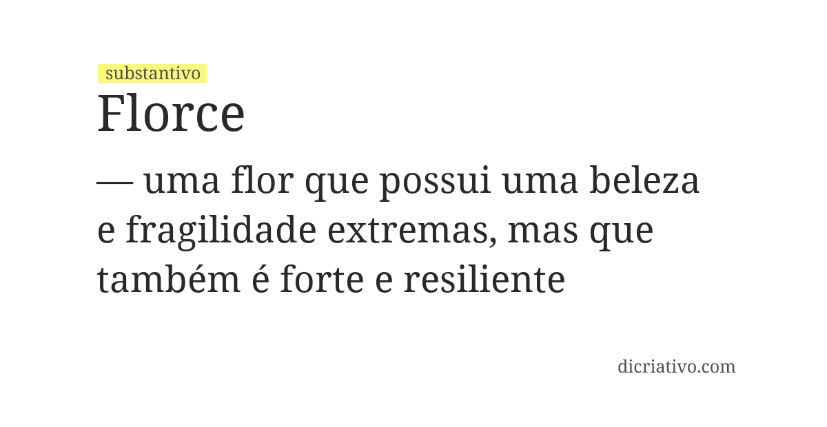 Significado de florce