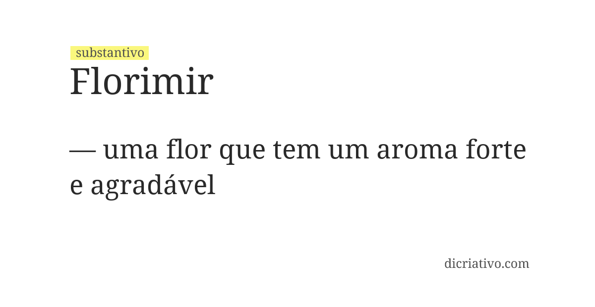 Significado de florimir