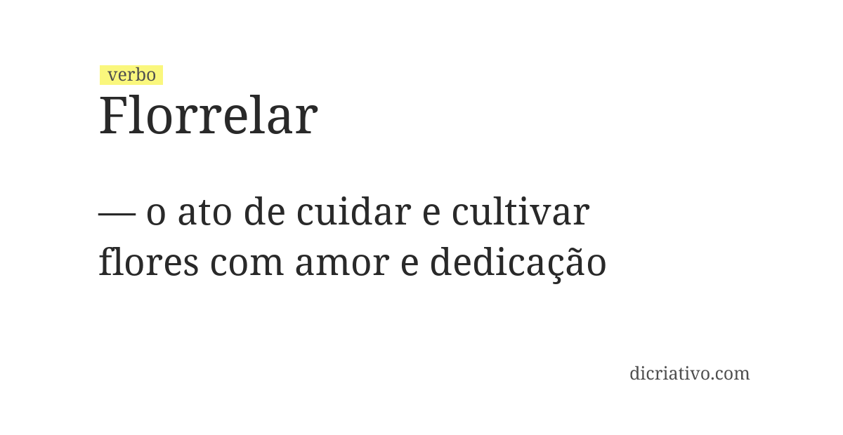 Significado de florrelar