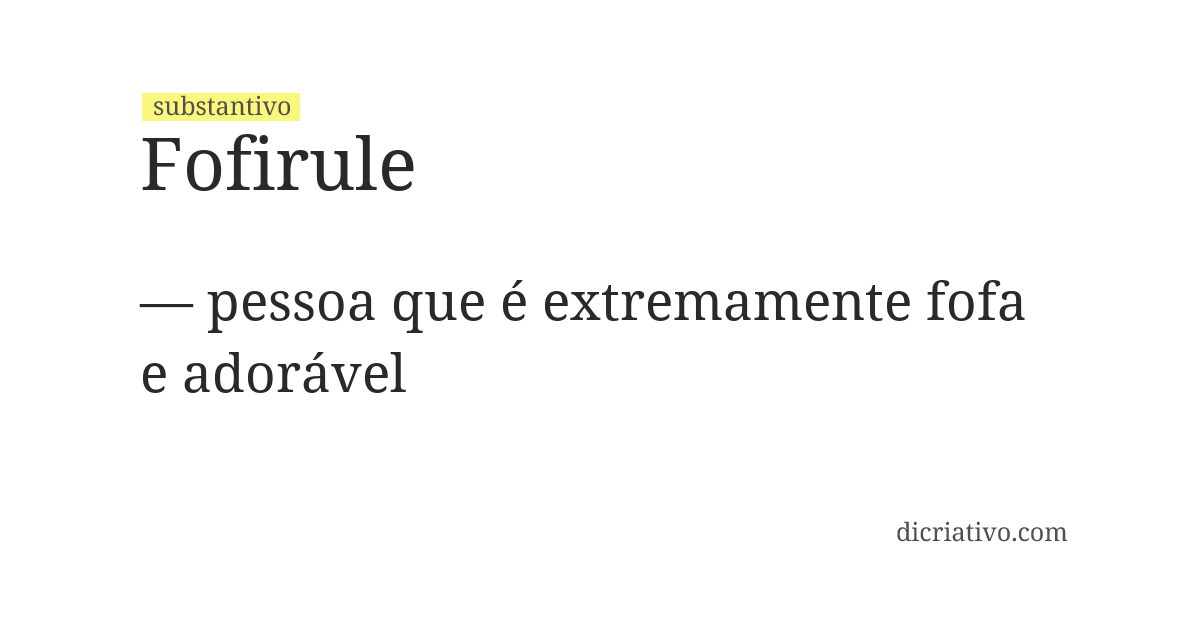 Significado de fofirule