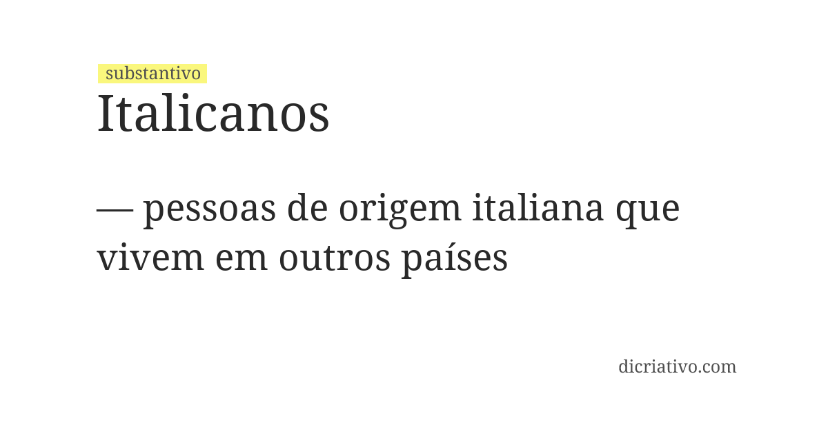 Significado de italicanos
