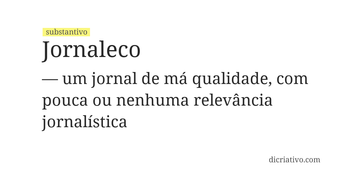 Significado de jornaleco