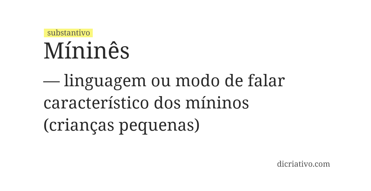 Significado de míninês