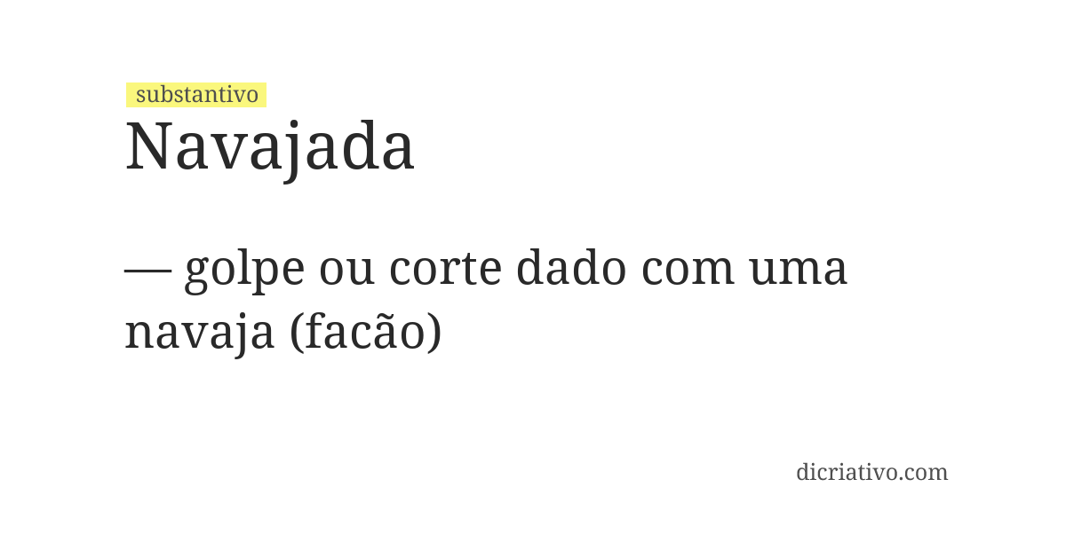 Significado de navajada