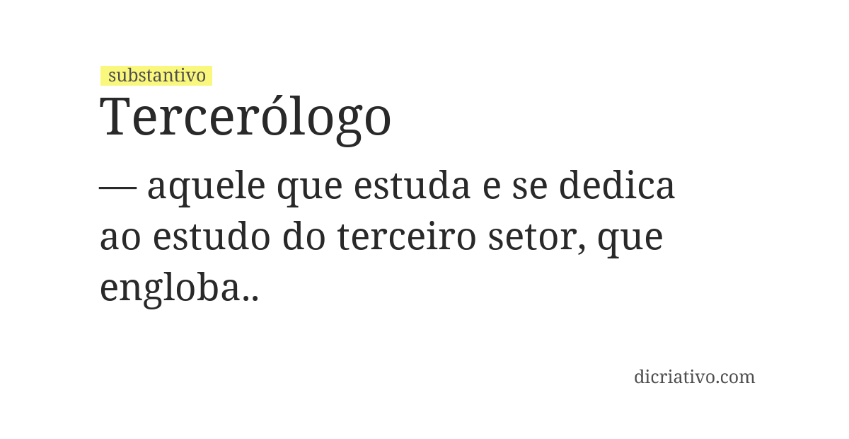 Significado de tercerólogo