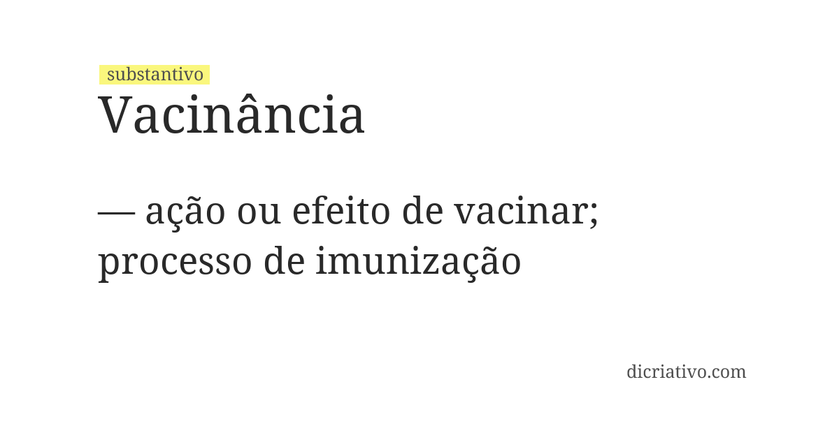 Significado de vacinância