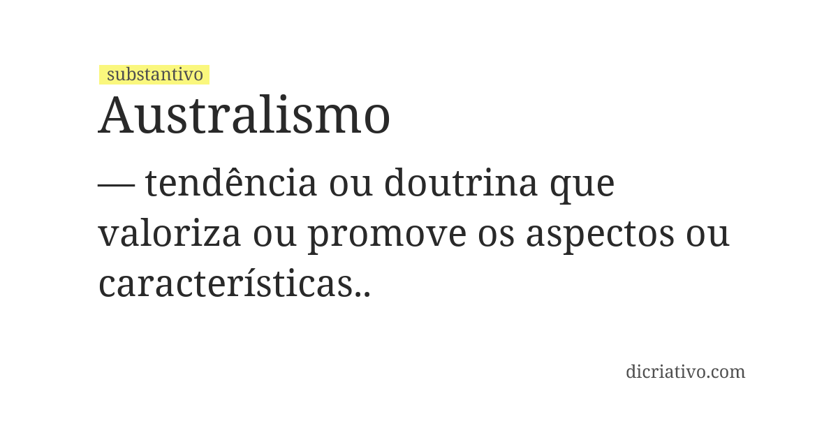 Significado de australismo