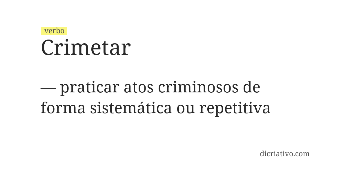 Significado de crimetar