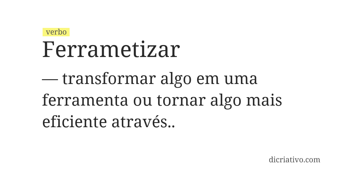 Significado de ferrametizar