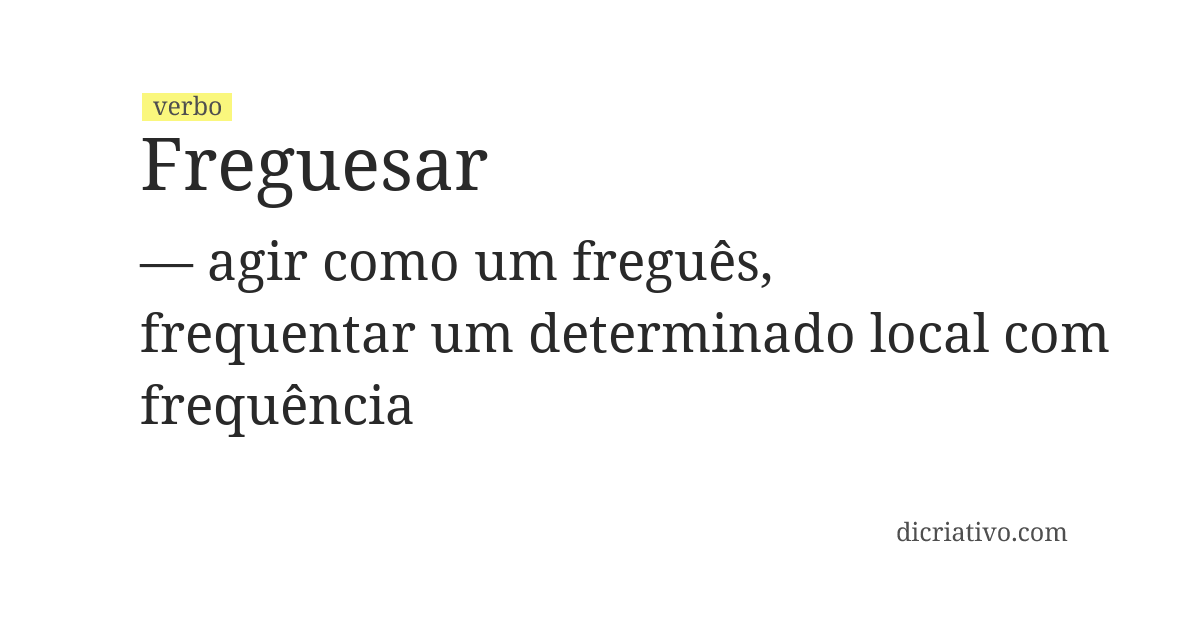 Significado de freguesar