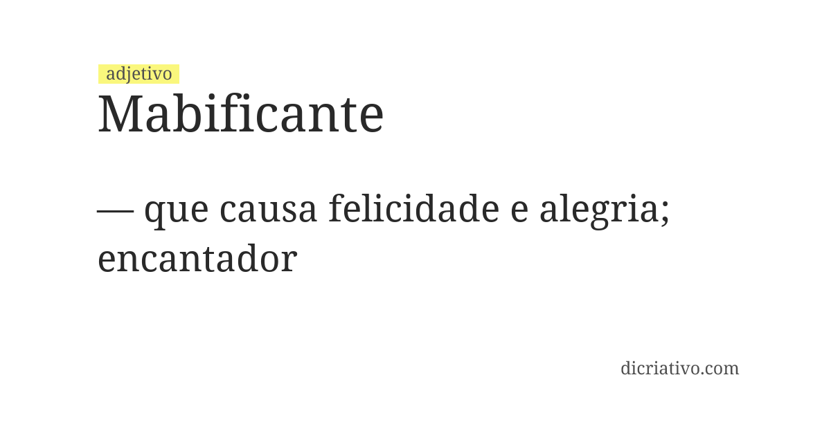 Significado de mabificante