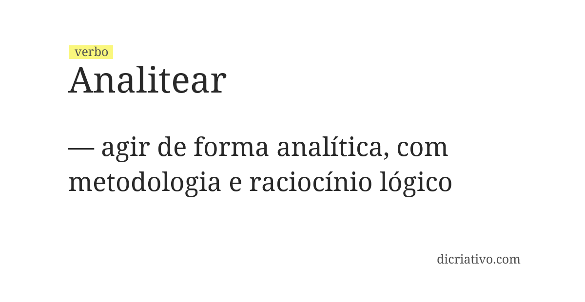 Significado de analitear