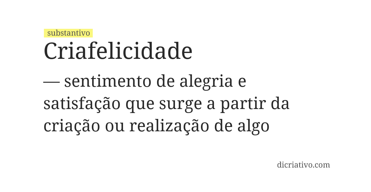 Significado de criafelicidade