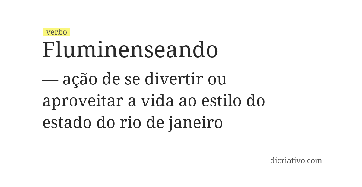 Significado de fluminenseando