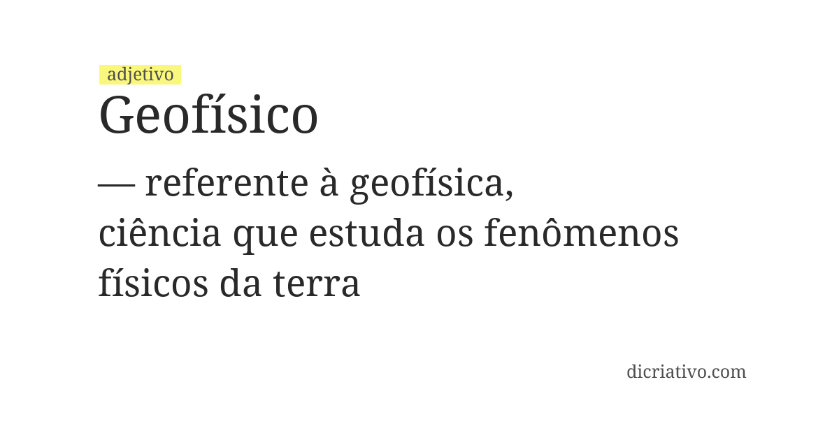 Significado de geofísico