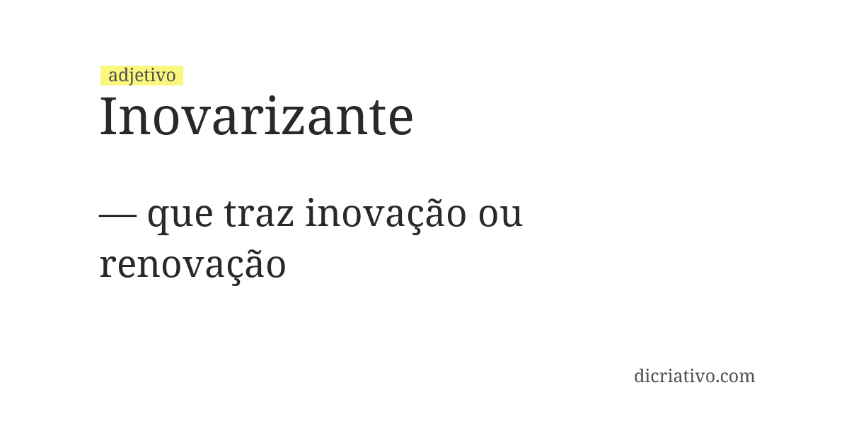 Significado de inovarizante